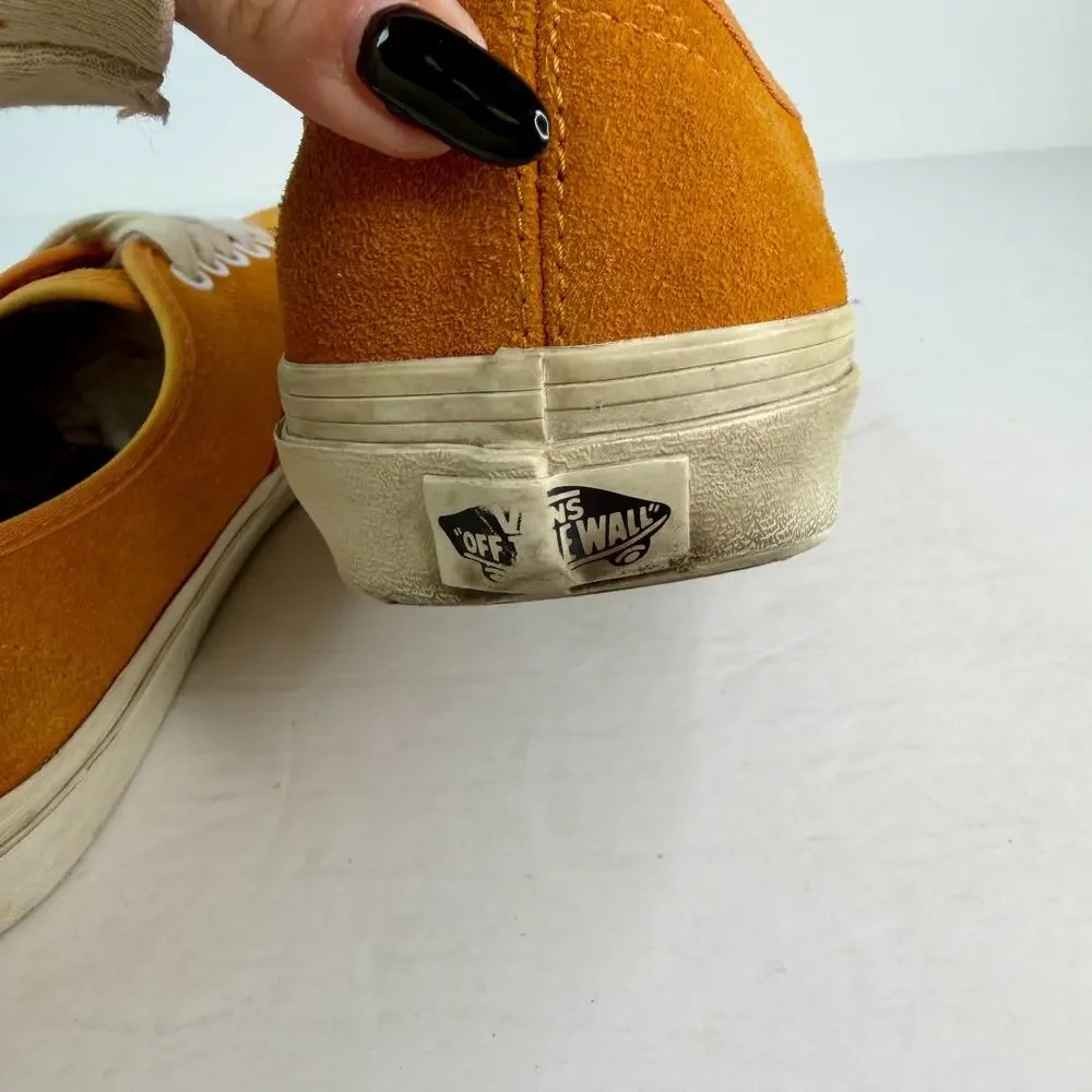 Vans Authentic Pig Suede Skate Shoes Sneakers Burnt Orange Unisex M8 W9.5